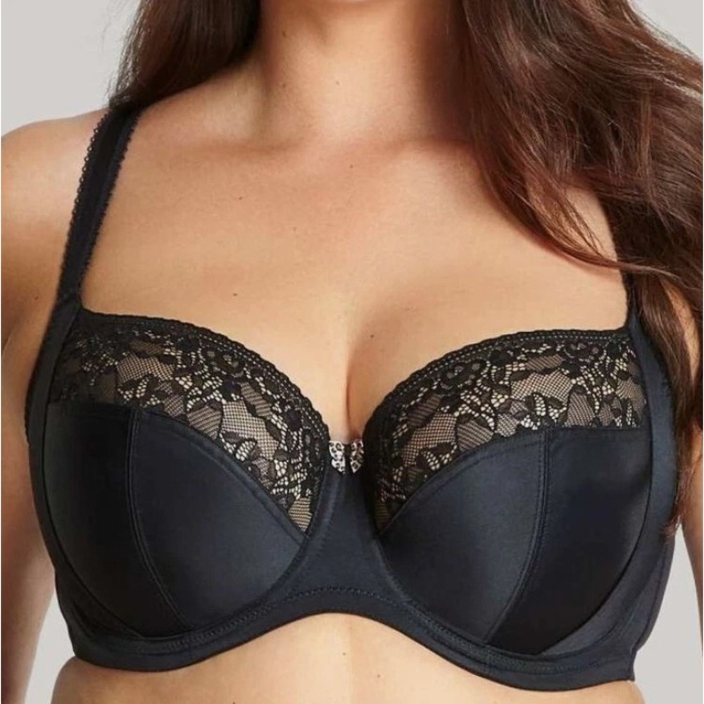 Sculptresse Chi Chi Bra Womens 42E Black Lace Underwire Supportive Classic‎